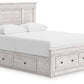 Makidern - Panel Storage Bed With 2 Under Bed Storage Units