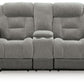 Mixed Motion - Power Reclining Loveseat With Console / Adjustable Headrest