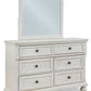 Robbinsdale - Antique White - Dresser, Mirror - Youth