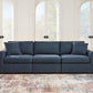 Modmax - Ink - 3-Piece Sectional Sofa - Fabric