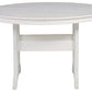 Crescent Luxe - White - Round Dining Table W/Umb Opt