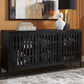 Vallisburg - Black / Natural - Accent Cabinet