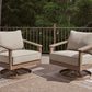 Harmony Headlands - Swivel Lounge With Cushion - Natural / Gray