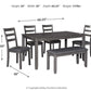 Bridson - RECT DRM Table Set (Set of 6) - Gray - Fraser Furniture & Mattresses