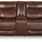 Bexhurst - Power Reclining Loveseat With Console / Adjustable Headrest