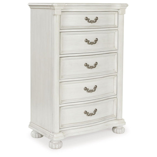 Montelaine - Antique White - Five Drawer Chest