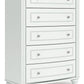 Kozlani - Five Drawer Chest - White