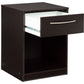 Finch - Black - One Drawer Night Stand