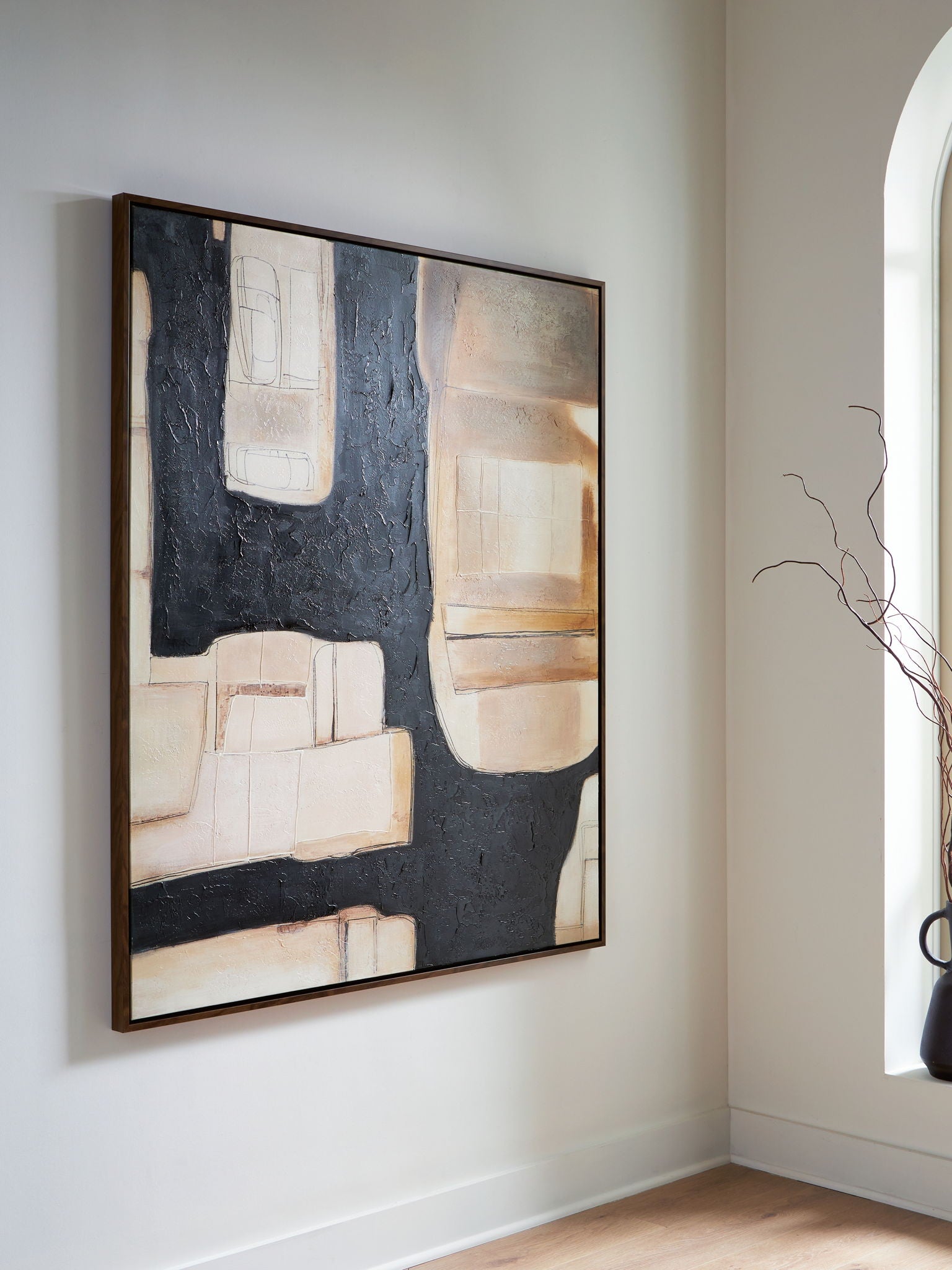 Feyville - Wall Art - Black / Brown / Cream - Fraser Furniture & Mattresses