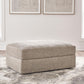 Nexora-Court - Oversized Accent Ottoman - Burlap