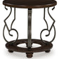 Frallyn - Round End Table - Dark Brown