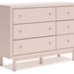 Wistenpine - Blush - Six Drawer Dresser