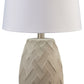 Tamner - Taupe - Poly Table Lamp (Set of 2)