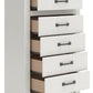 Savonport - Five Drawer Chest - White / Brown