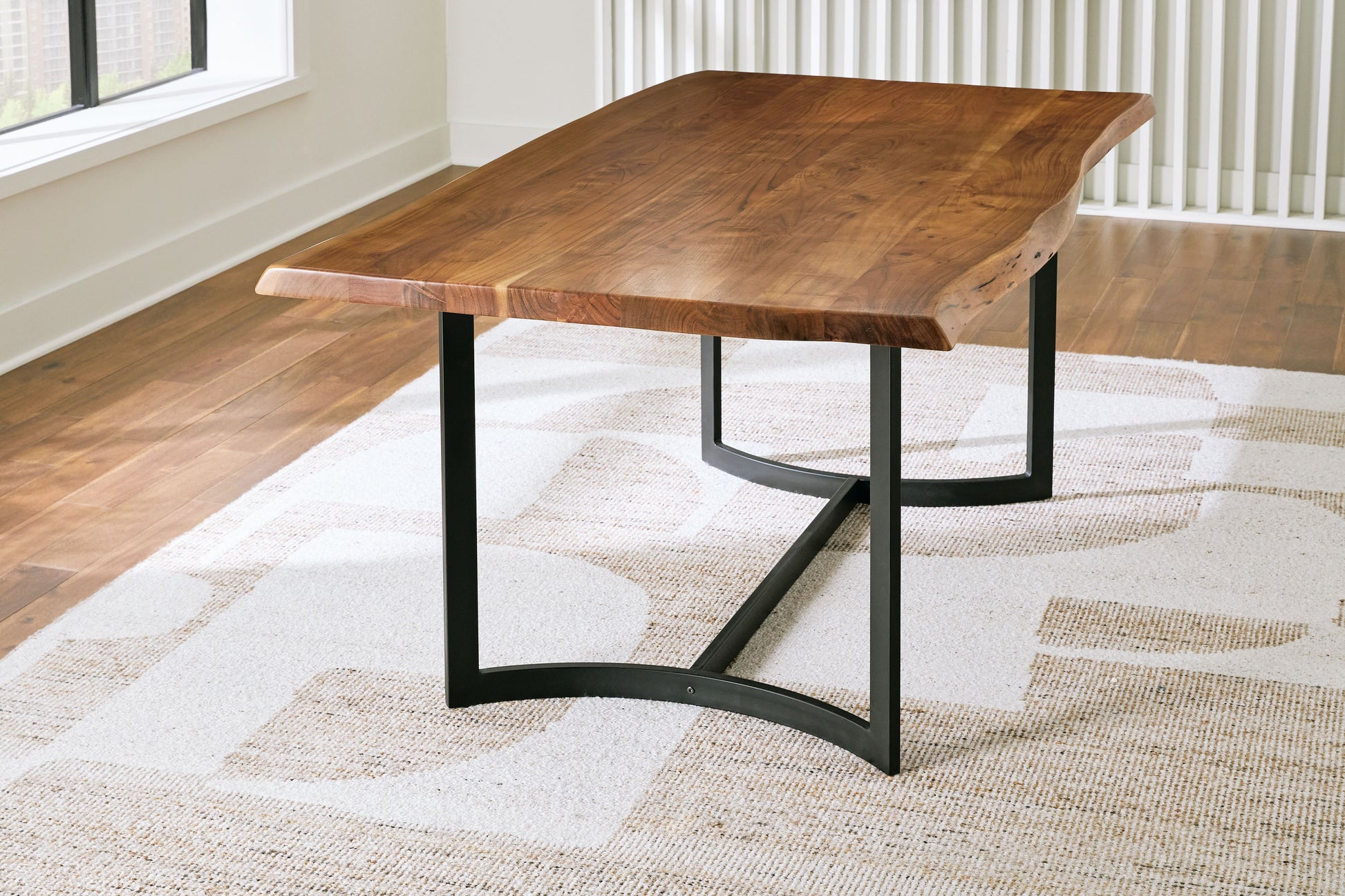 Fortmaine - Brown / Black - Rectangular Dining Room Table