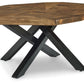 Haileeton - Brown / Black - Oval Cocktail Table