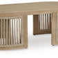 Serena Shores - Beige - Rectangular Cocktail Table