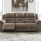 Stoneland - Fossil - Power Reclining Sofa - Faux Leather