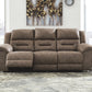 Stoneland - Fossil - Reclining Sofa - Faux Leather