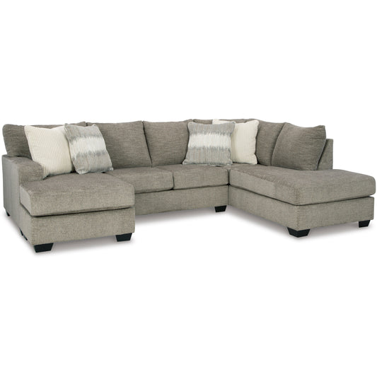 CRESWELL 2 PC SECTIONAL WITH CHAISE - STONE