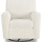Herstow - Swivel Glider Accent Chair - Ivory
