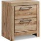 Hyanna - Two Drawer Night Stand - Tan Brown