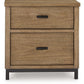Tomtyn - Light Brown - Two Drawer Night Stand