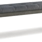 Hallanden - Large UPH Dining Room Bench - Black / Gray