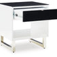 Gardoni - White / Black - Rectangular End Table