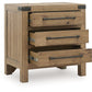 Ridgester - Three Drawer Night Stand - Light Brown - Fraser Furniture & Mattresses