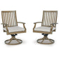 Rainier Ranch - Brown / Beige - Swivel Chair With Cushion (Set of 2)