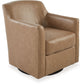 Bradney - Tumbleweed - Swivel Accent Chair - Leather Match