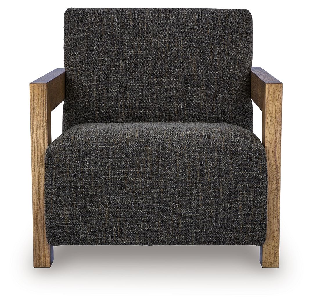 Dorney - Accent Chair - Charcoal / Brown - Fraser Furniture & Mattresses