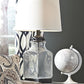 Sharolyn - Transparent / Silver Finish - Glass Table Lamp