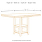 Ralene - Medium Brown - Rectangular Dining Room Counter Extension Table