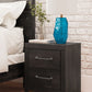 Hollivern - Dark Gray - Two Drawer Night Stand