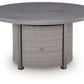 Half Moon Beach - Round Fire Pit Table - Gray