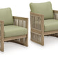 Serena Shores - Beige / Green - Lounge Chair With Cushion (Set of 2)
