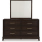 Neymorton - Dark Grayish Brown - Dresser And Mirror