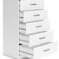 Flannia - White - Five Drawer Chest - 46" Height