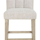 Larawyn - Upholstered Barstool (Set of 2) - Bisque - Fraser Furniture & Mattresses
