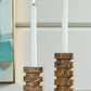 Emsleyfield - Tan - Candle Holder Set (Set of 2)