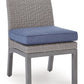 Half Moon Beach - Side Chair With Cushion (Set of 2) - Blue / Gray