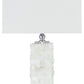 Malise - Alabaster Table Lamp  - White - Fraser Furniture & Mattresses