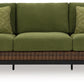 Horizon Hall - Brown / Green - Sofa With Cushion