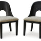 Rowanbeck - Dining Upholstered Side Chair (Set of 2) - Gray / Black
