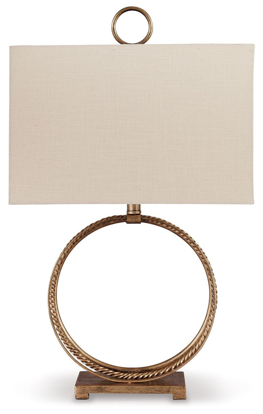 Mahala - Metal Table Lamp  - Antique Gold Finish - Fraser Furniture & Mattresses