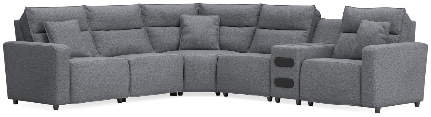Modmax II - Reclining Sectional - Salt And Pepper