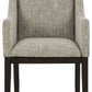 Burkhaus - Beige / Dark Brown - Dining Uph Arm Chair (Set of 2)
