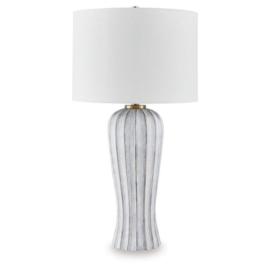 Lanwell - Antique Gray - Poly Table Lamp